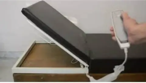 MediOnRent technician installing recliner bed at patient home in Delhi NCR